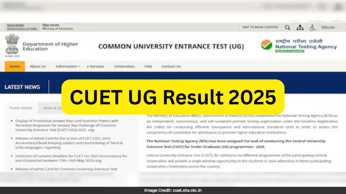 CUET UG Result 2025