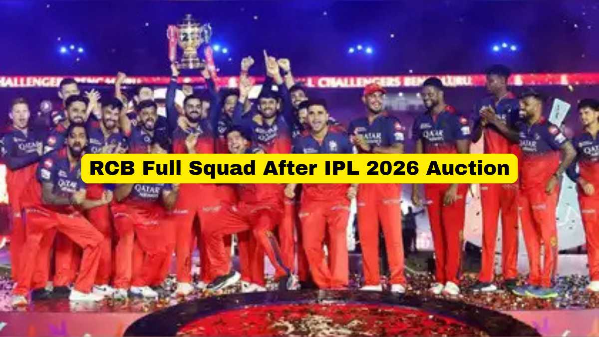 RCB Full Squad After IPL 2026 Auction