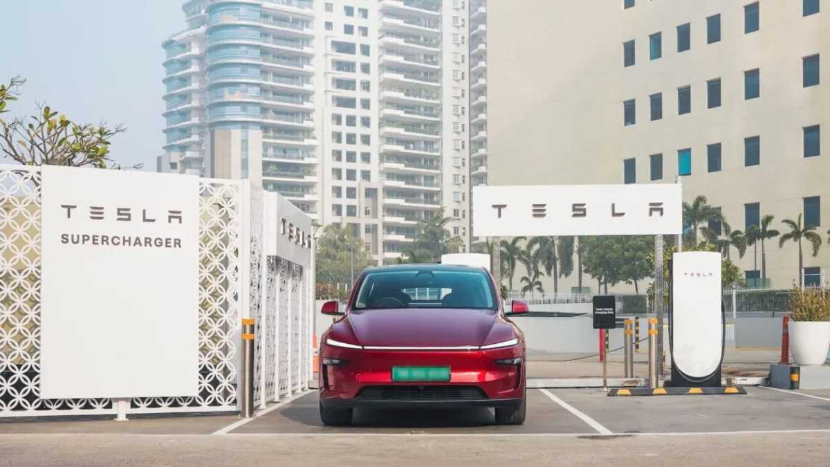 Tesla First Super Charger in Gurugram